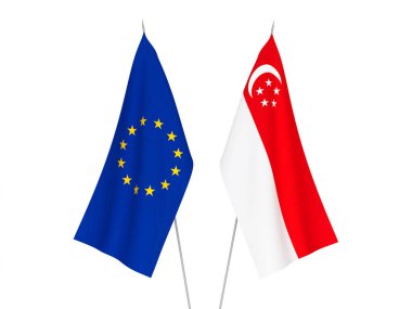 Avrupa Birliği ve Singapur bayrakları