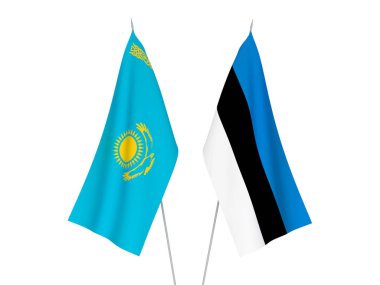 Kazakistan ve Estonya bayrakları