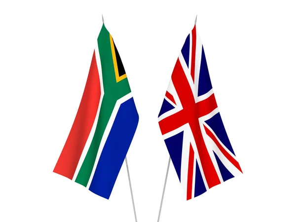 Флаги Великобритании и ЮАР — стоковое фото