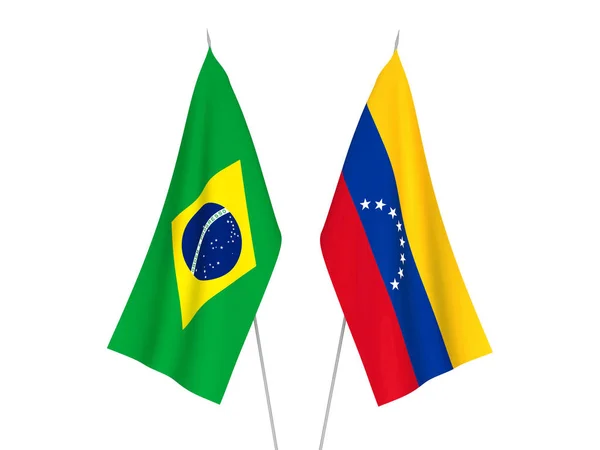 Banderas de Venezuela y Brasil —  Fotos de Stock