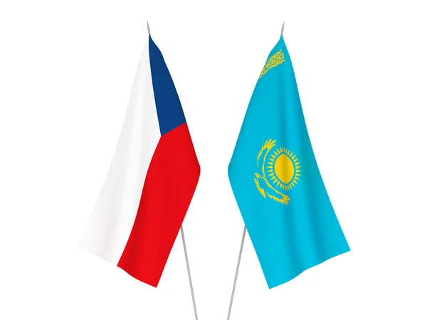 Bandiere del Kazakistan e della Repubblica ceca — Foto Stock
