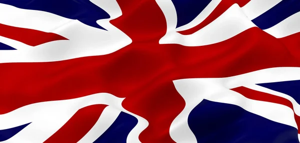 National Fabric Wave Closeup Flag of Great Britain — Stock Photo, Image
