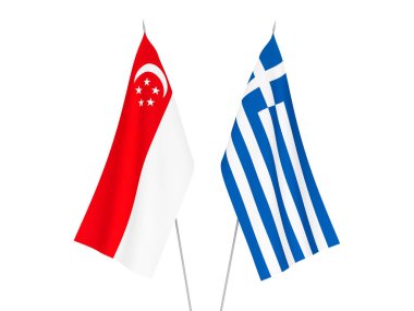 Yunanistan ve Singapur bayrakları