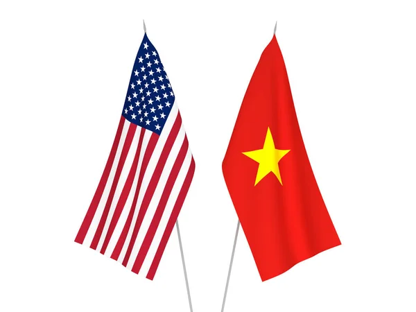 美国和越南国旗 — 图库照片