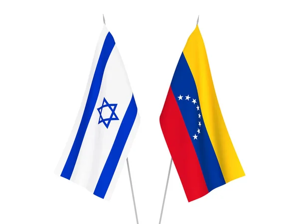 Флаги Венесуэлы и Израиля — стоковое фото