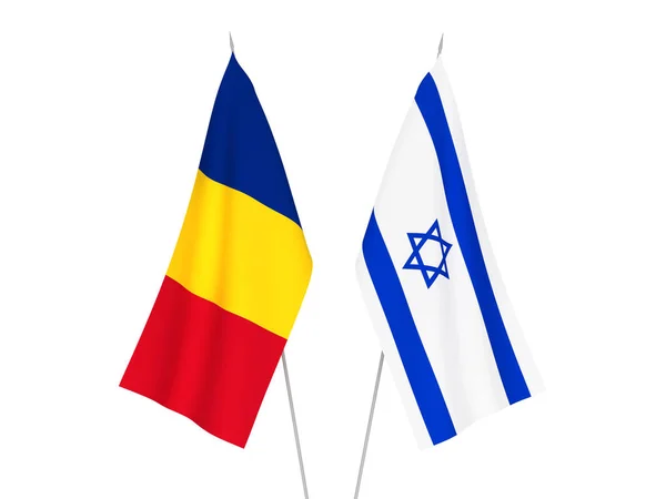 イスラエルとルーマニアの旗 — ストック写真