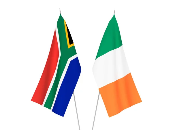 Drapeaux Irlande et République d'Afrique du Sud — Photo