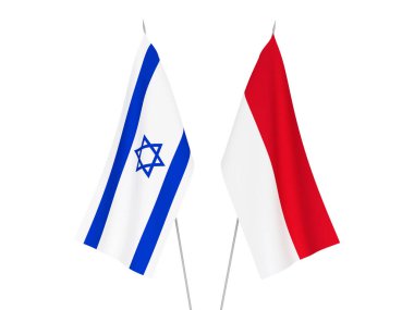 Endonezya ve İsrail bayrakları