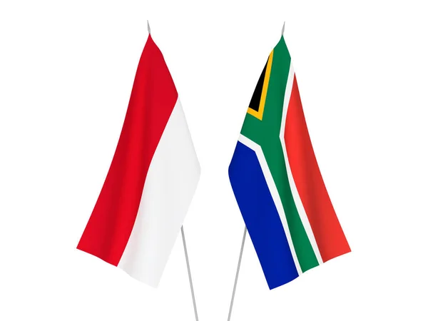 Zuid-Afrika en Indonesië vlaggen — Stockfoto