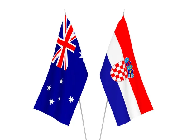Banderas de Australia y Croacia — Foto de Stock