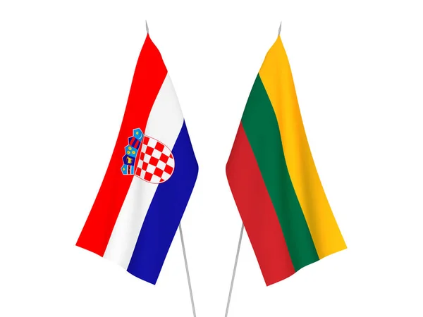 리투아니아와 크로아티아의 국기 — 스톡 사진