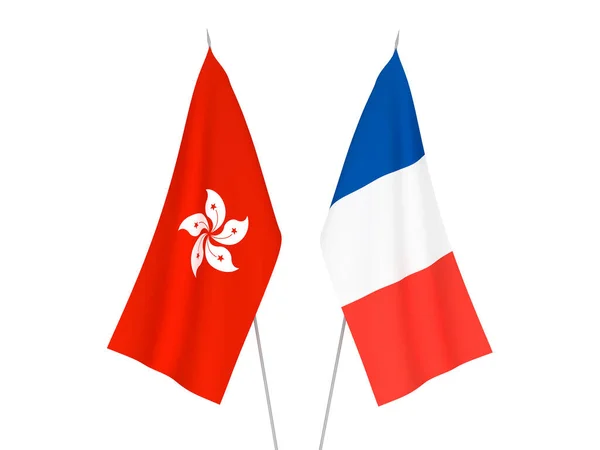 Banderas de Francia y Hong Kong —  Fotos de Stock