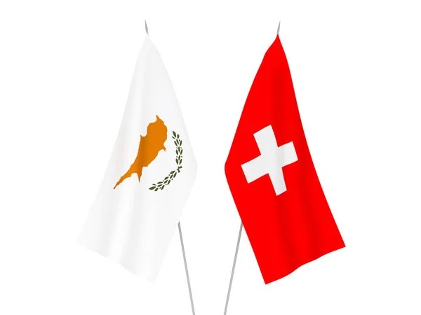 Svájc és Ciprus lobogói — Stock Fotó