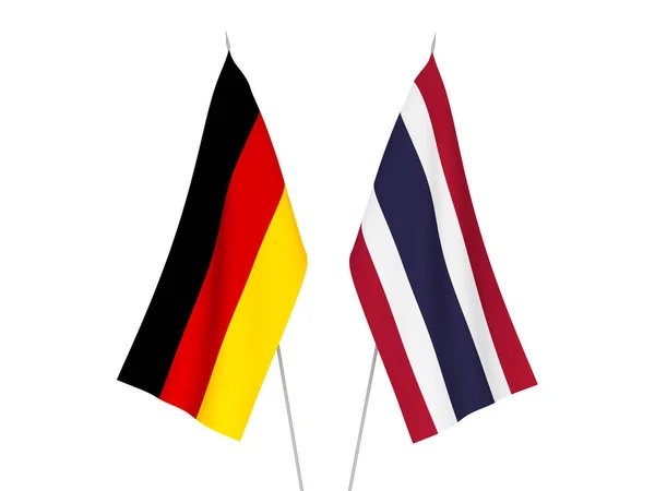 Drapeaux Allemagne et Thaïlande — Photo