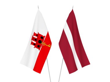 Letonya ve Cebelitarık bayrakları