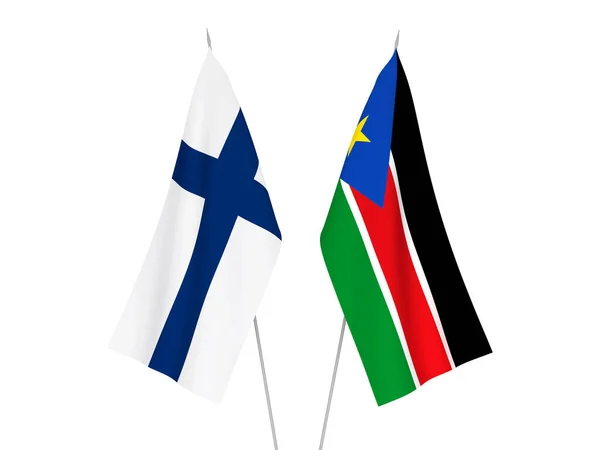 Republic of South Sudan and Finland flags