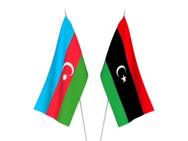 Libya ve Azerbaycan Cumhuriyeti bayrakları