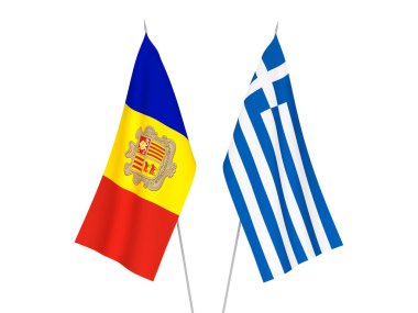 Yunanistan ve Andorra bayrakları
