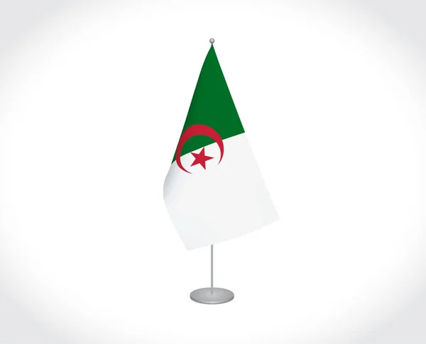 Algéria zászló fehér háttér — Stock Vector