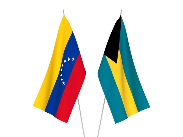 Commonwealth of The Bahamas and Venezuela flags — Stock fotografie