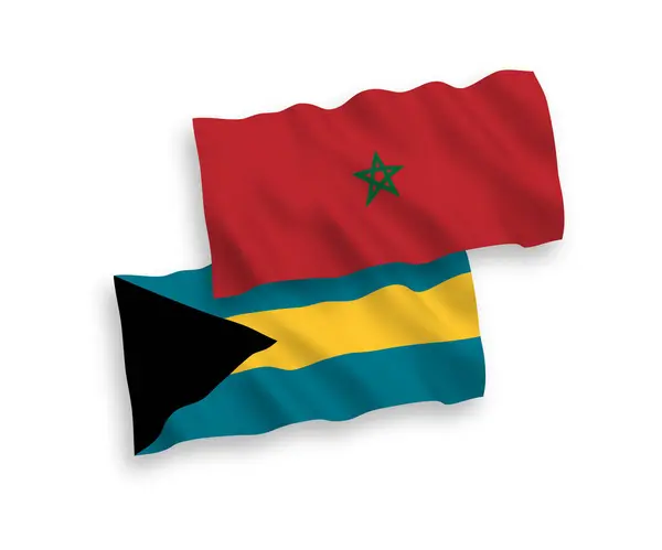 Nationale Vector Weefsel Golf Vlaggen Van Het Gemenebest Van Bahama — Stockvector