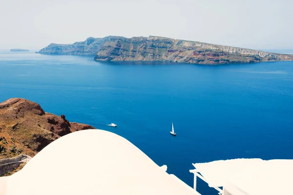 Santorini Island Greece Beautiful Summer Landscape Sea View — Stock Photo, Image