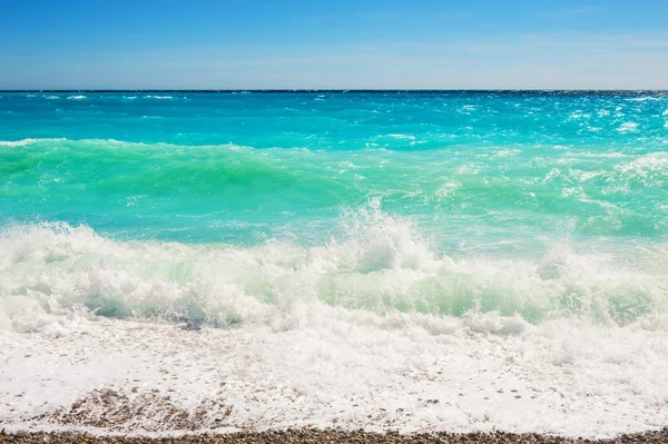 Schöner Strand Mit Türkisfarbenem Meer Schön Frankreich — Stockfoto