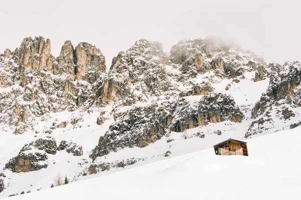 Cime Innevate Inverno Alpi Dolomiti Italia — Foto Stock