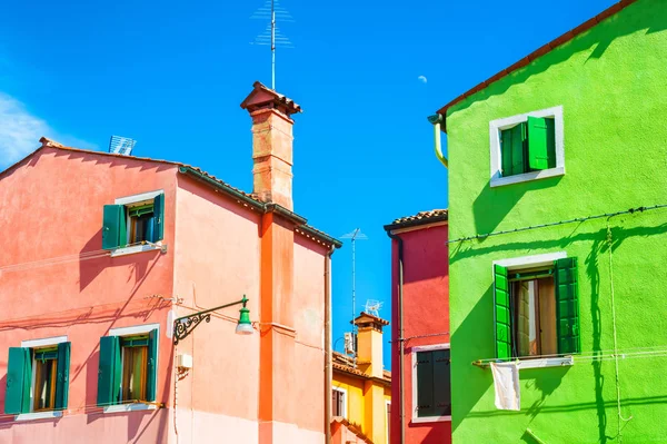 Kolorowe Domy Burano Island Wenecja Włochy — Zdjęcie stockowe