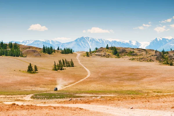 Kurai Steppe View North Chuya Ridge Altai Mountains Altai Republic — Stock Photo, Image