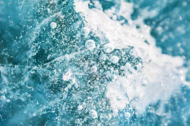Blue Ice donmuş göl üzerinde. Görüntüyü, sığ derinlik-in tarla