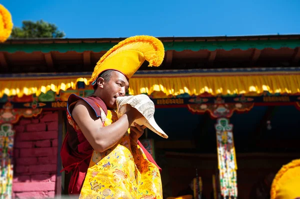 Tengboche Nepal Oktober 2018 Der Mönch Führt Einen Religiösen Buddhistischen — Stockfoto