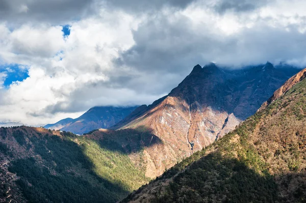Montanhas Himalaia Nepal Aldeia Tengboche Caminho Acampamento Base Everest — Fotografia de Stock