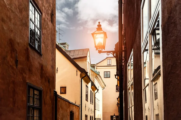 Beautiful Вулиці Старому Місті Стокгольм Швеція — стокове фото