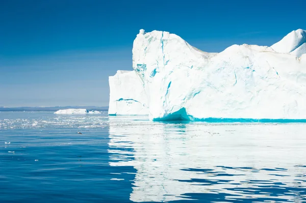 Grandes Icebergs Azuis Ilulissat Icefjord Oeste Groenlândia — Fotografia de Stock