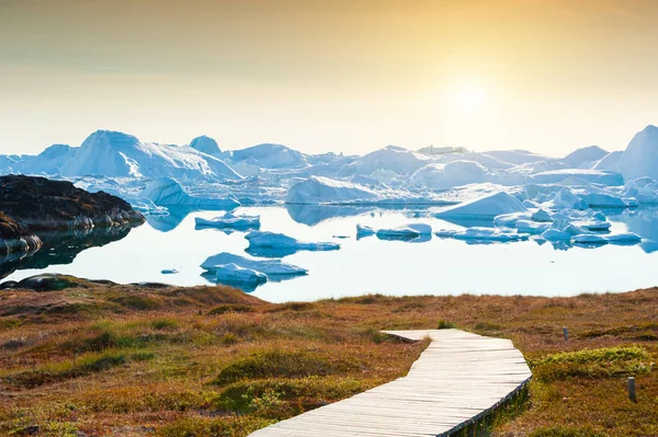 Туристичний Шлях Icefjord Ллуліссатську Західної Гренландії — стокове фото