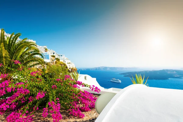 Beautiful sunset at Santorini island, Greece. — Stock Photo, Image