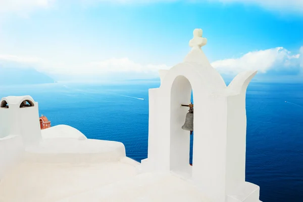 White Architecture Santorini Island Greece Beautiful Sea View Famous Travel — Stock Photo, Image