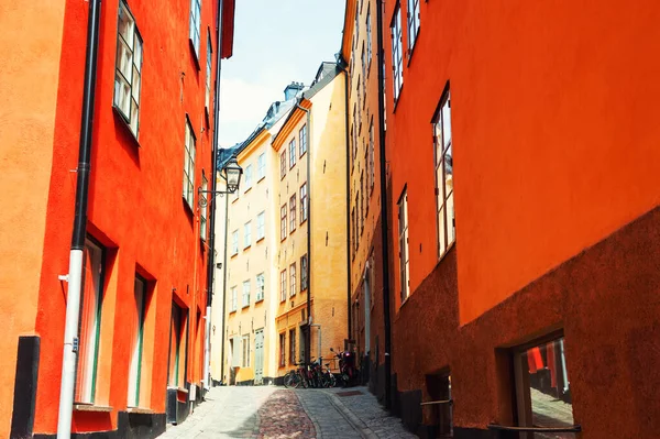 Architettura Colorata Nel Centro Storico Stoccolma Svezia Famosa Destinazione Viaggio — Foto Stock