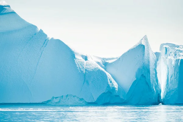 Большие Айсберги Илулиссат Айфьорд Западная Гренландия Атлантический Океан — стоковое фото