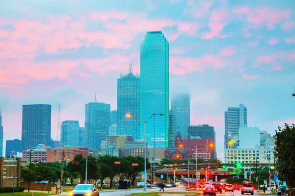 View Downtown Dallas Morning — Stock Photo, Image