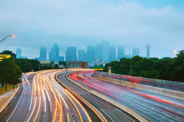 Dallas Texas Gród Wcześnie Rano — Zdjęcie stockowe