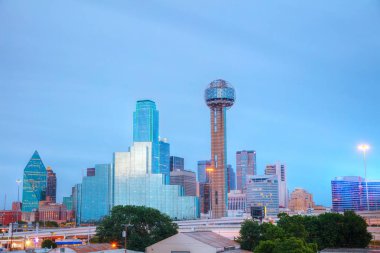 Şehir merkezinde Dallas sabah genel bakış