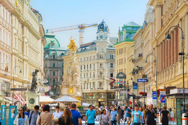 Vienna Agosto Pestsaule Colonna Della Peste Graben Agosto 2017 Vienna — Foto Stock