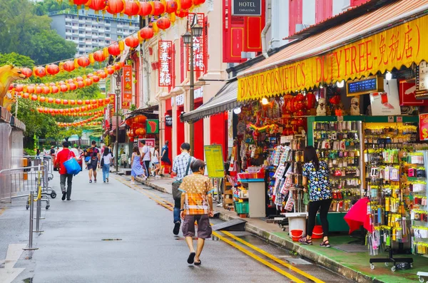 Cingapura Novembro Bairro Chinês Com Turistas Novembro 2018 Cingapura — Fotografia de Stock