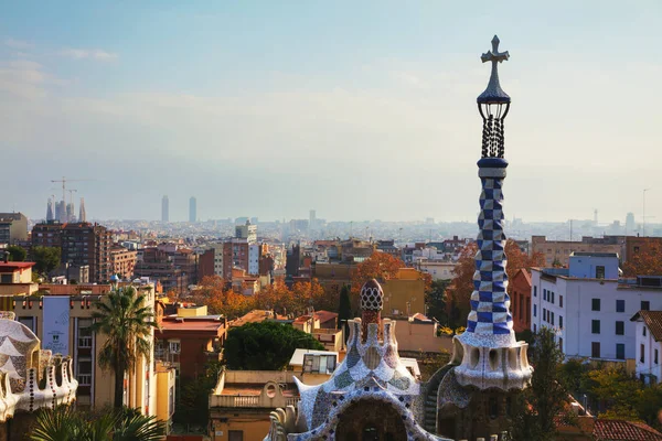 Barcelona Prosince Přehled Města Parku Güell Prosince 2018 Barceloně Španělsko — Stock fotografie