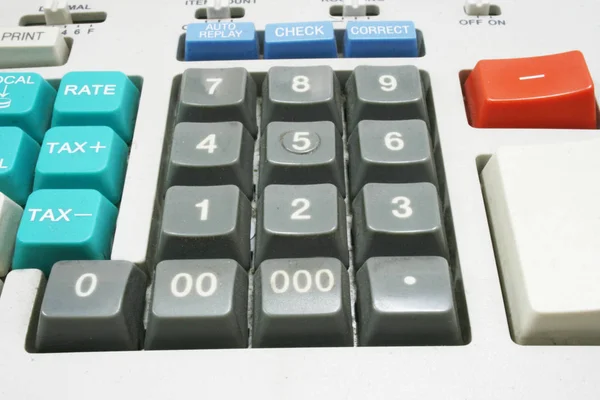 Calculator Machine Income Tax Return Analyzing Tool — Stock Photo, Image