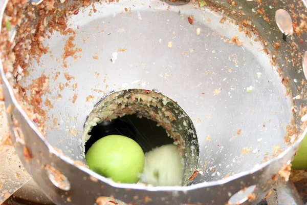 Cider Mill Equipment Crushing Apples Apple Juice — Stock Photo, Image