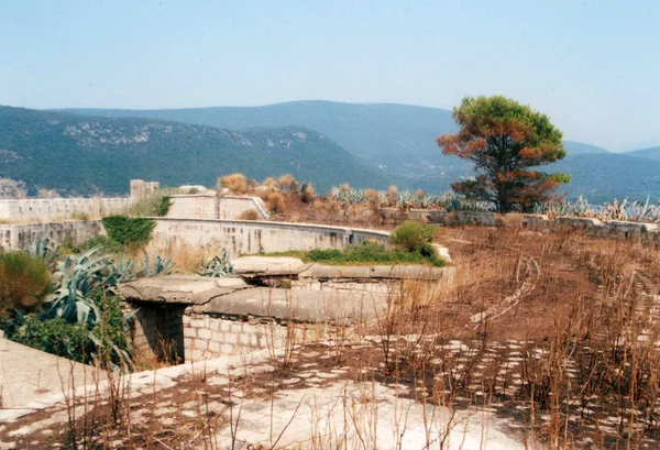Fort Mamula Ubeboet Adriaterhavet Montenegro - Stock-foto