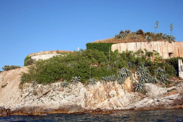 Fort Mamula Islote Deshabitado Mar Adriático Montenegro — Foto de Stock